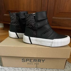 Sperry Toddler Soletide Black Mid Boot